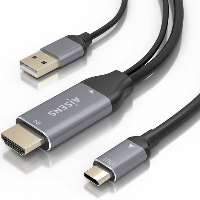 Aisens Cable Conversor HDMI 2.0 a USB-C 4K@60Hz 1,8m Negro